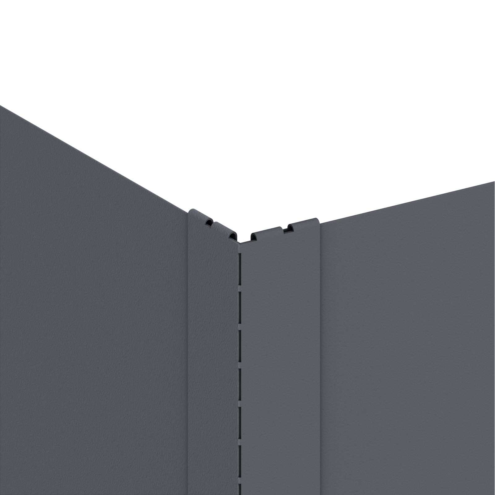 Περίγραμμα γκαζόν 100 x 100 x 35 cm Ατσάλι Ανθρακί - Pakobazaar