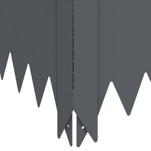 Περίγραμμα γκαζόν 100 x 100 x 35 cm Ατσάλι Ανθρακί - Pakobazaar