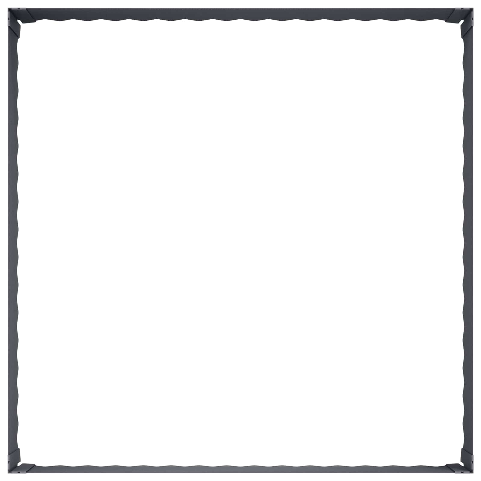 Περίγραμμα γκαζόν 100 x 100 x 35 cm Ατσάλι Ανθρακί - Pakobazaar