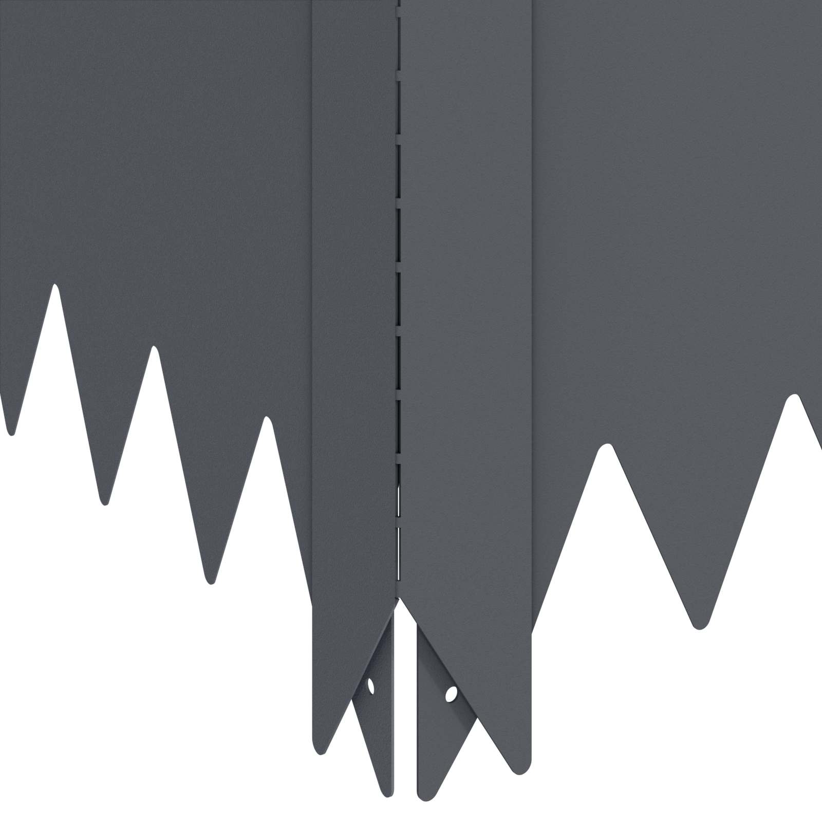 Περίγραμμα γκαζόν 4 τμχ. 100 x 100 x 35 cm Ατσάλι Ανθρακί - Pakobazaar