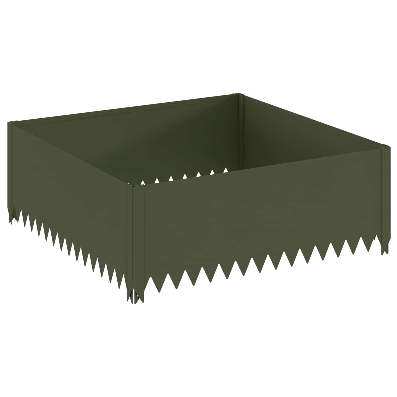 Περίγραμμα γκαζόν 100 x 100 x 35 cm Ατσάλι Λαδί - Pakobazaar