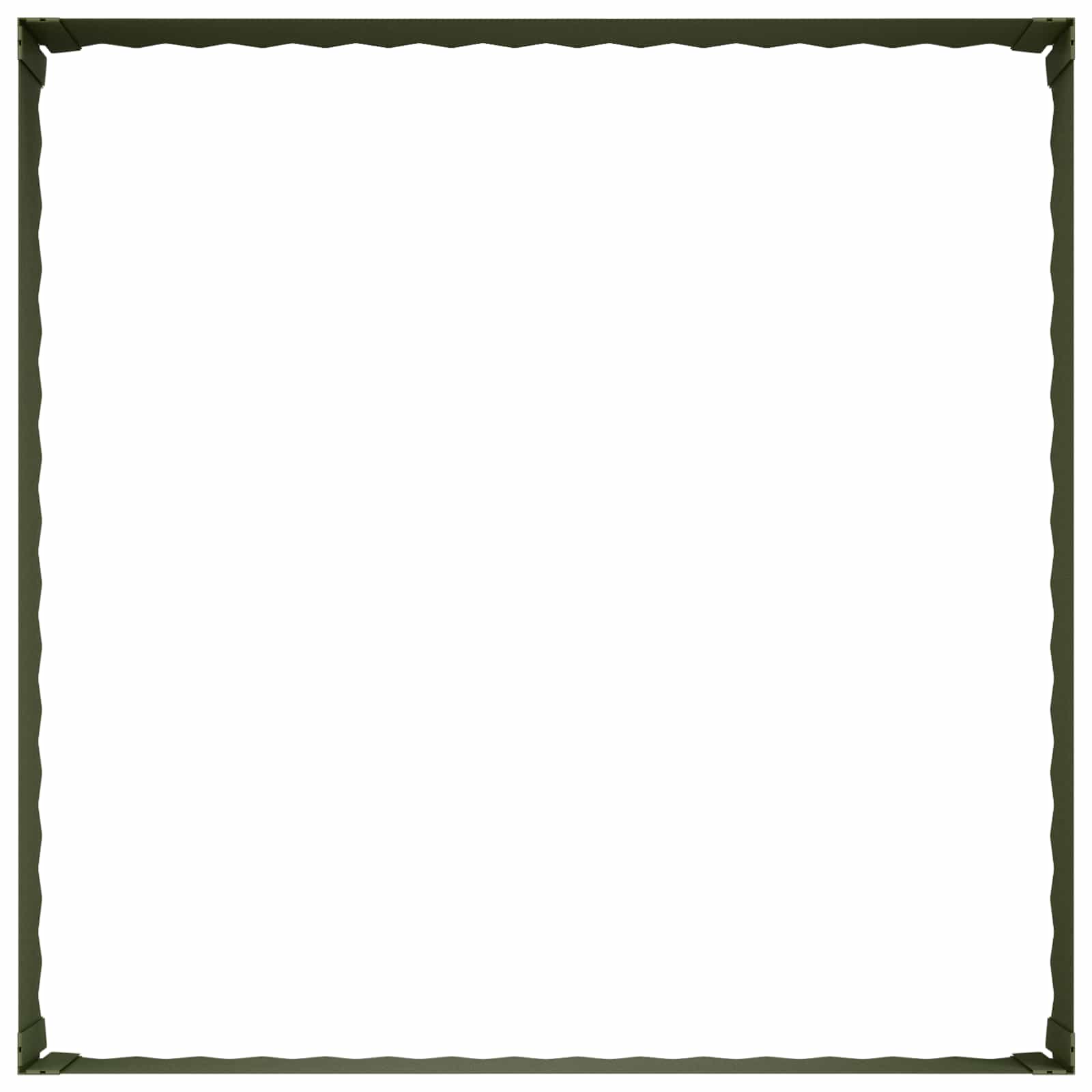 Περίγραμμα γκαζόν 4 τμχ. 100 x 100 x 35 cm Ατσάλι Λαδί - Pakobazaar