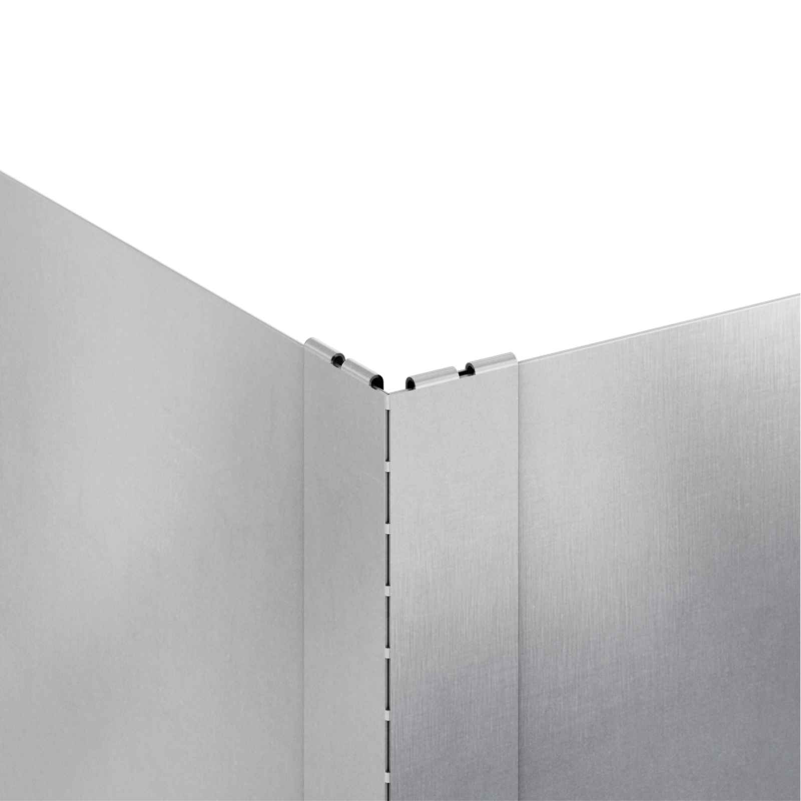Περίγραμμα γκαζόν 4 τμχ. 100 x 100 x 35 cm Ατσάλι Ασημί