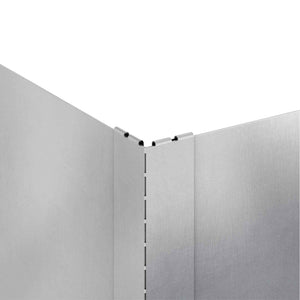 Περίγραμμα γκαζόν 4 τμχ. 100 x 100 x 35 cm Ατσάλι Ασημί