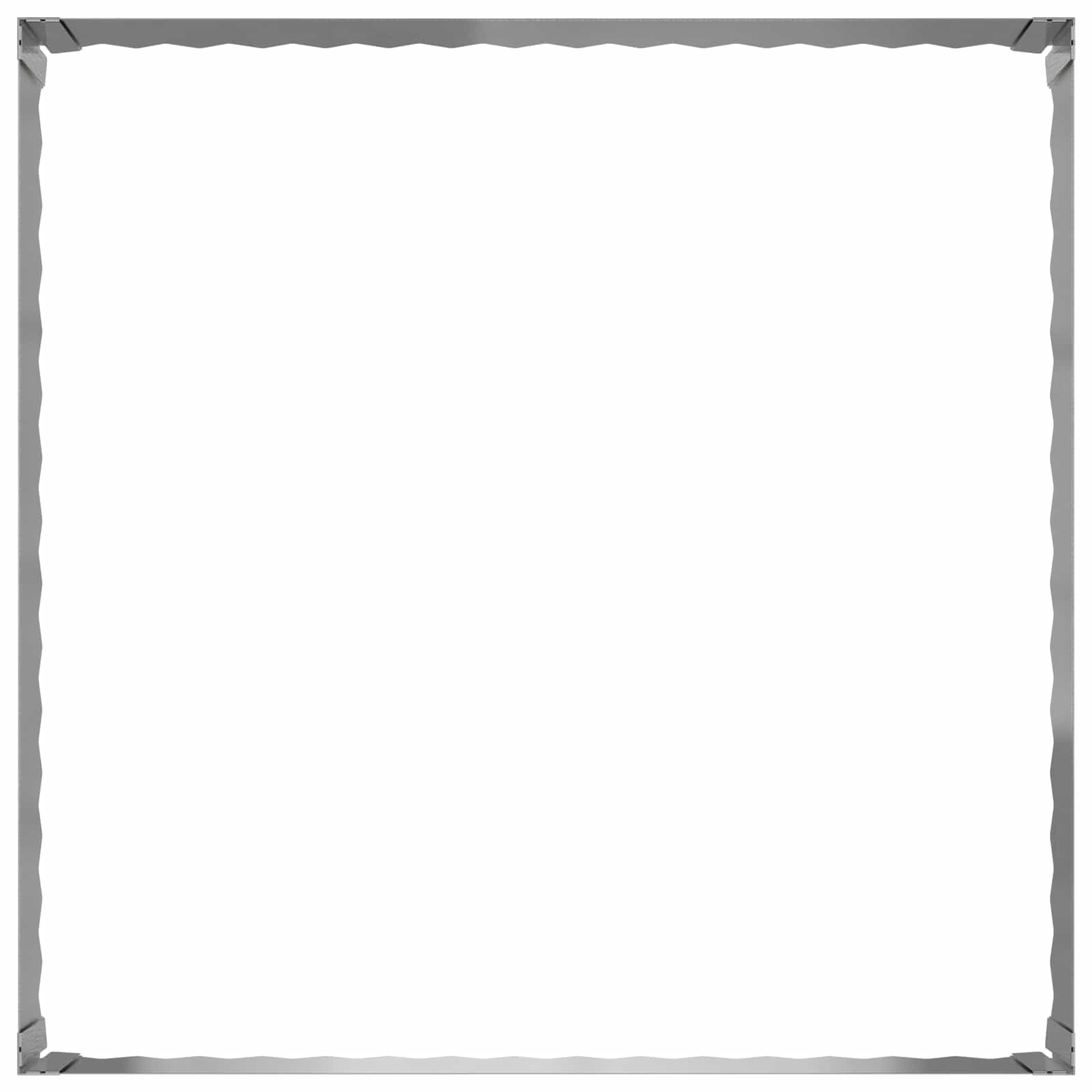 Περίγραμμα γκαζόν 4 τμχ. 100 x 100 x 35 cm Ατσάλι Ασημί