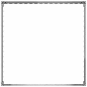 Περίγραμμα γκαζόν 4 τμχ. 100 x 100 x 35 cm Ατσάλι Ασημί