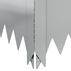 Περίγραμμα γκαζόν 100 x 100 x 35 cm Ατσάλι Ασημί - Pakobazaar