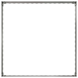 Περίγραμμα γκαζόν 100 x 100 x 35 cm Ατσάλι Ασημί - Pakobazaar