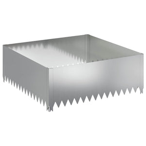 Περίγραμμα γκαζόν 4 pcs 100 x 100 x 35 cm Ατσάλι Ασημί - Pakobazaar