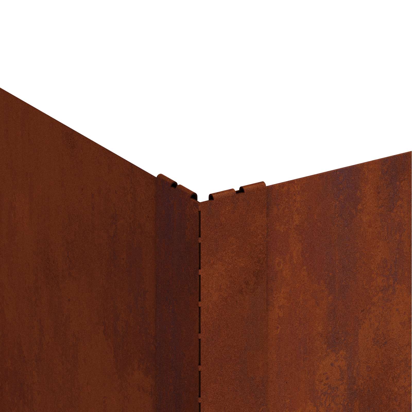 Περίγραμμα γκαζόν 4 pcs 100 x 100 x 35 cm Ατσάλι Σκ rusty