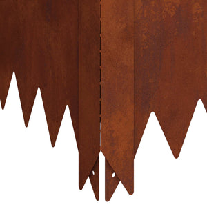 Περίγραμμα γκαζόν 4 pcs 100 x 100 x 35 cm Ατσάλι Σκ rusty - Pakobazaar