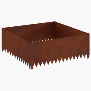 Περίγραμμα γκαζόν 4 pcs 100 x 100 x 35 cm Ατσάλι Σκ rusty - Pakobazaar