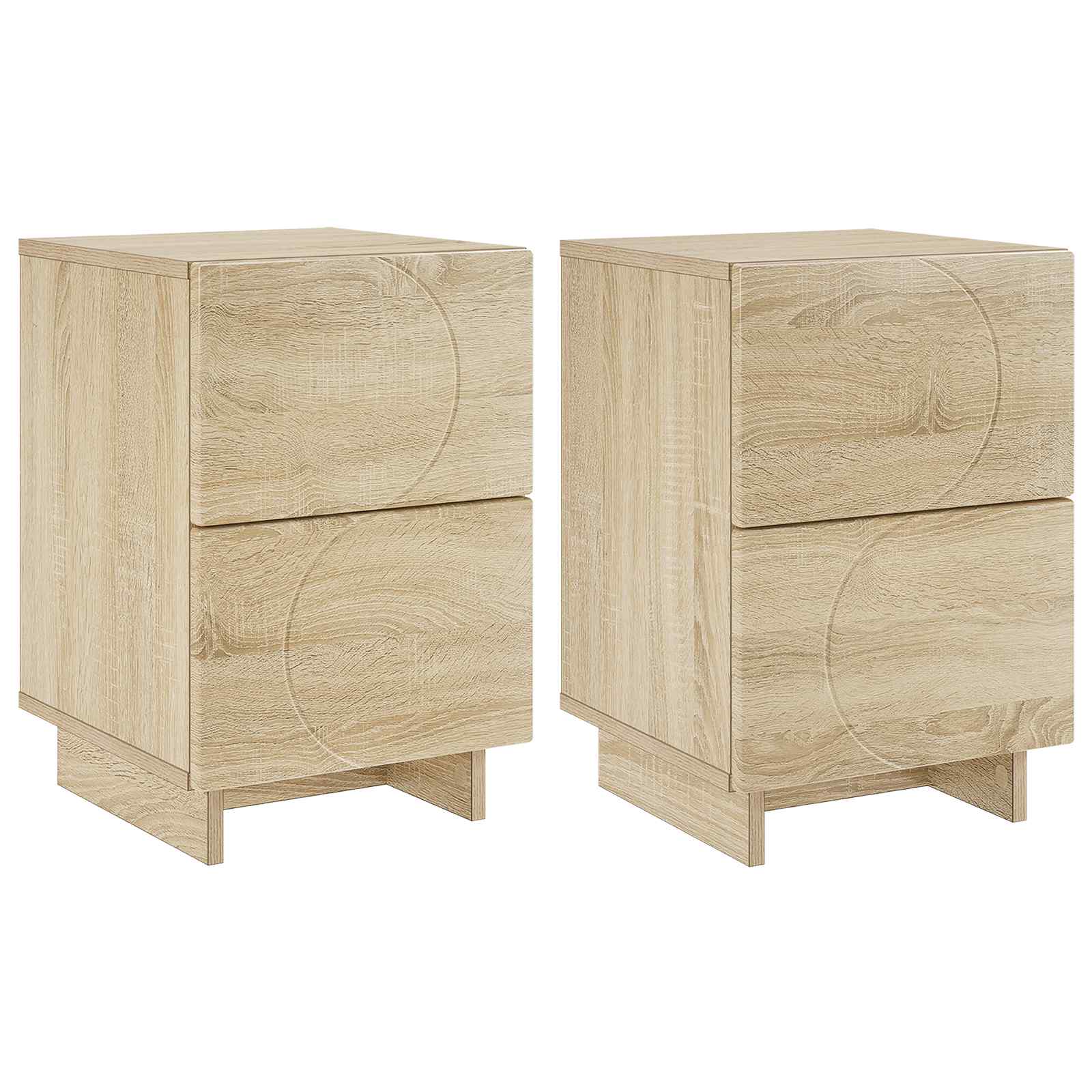 Κομοδίνο 2 τεμ. Sonoma Δρυς 33,5 x 34,5 x 50 εκ - Pakobazaar