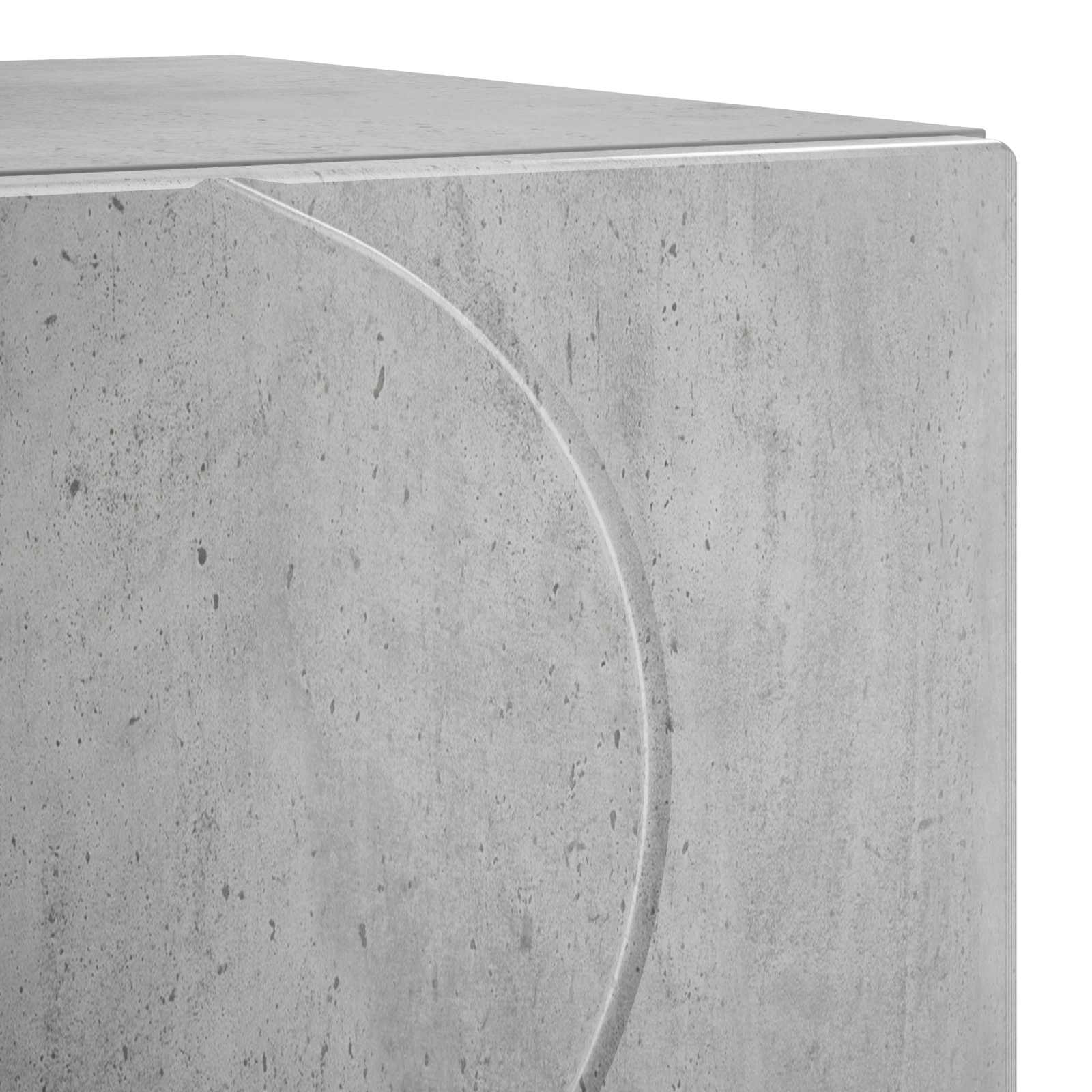 Κομοδίνο Γκρι Σκυροδέματος 33,5 x 34,5 x 50 εκ - Pakobazaar