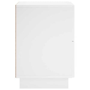 Κομοδίνο 2 τεμ. Γυαλιστερό Λευκό 33,5 x 34,5 x 50 εκ - Pakobazaar