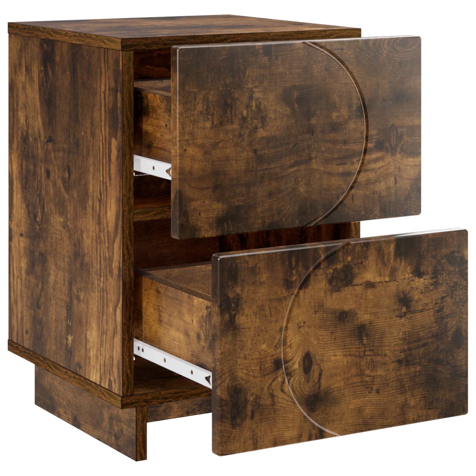 Κομοδίνο Καπνισμένο Ξύλο Δρυός 33,5 x 34,5 x 50 εκ - Pakobazaar