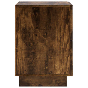 Κομοδίνο 2 τεμ. Καπνισμένο Ξύλο Δρυός 33,5 x 34,5 x 50 εκ - Pakobazaar