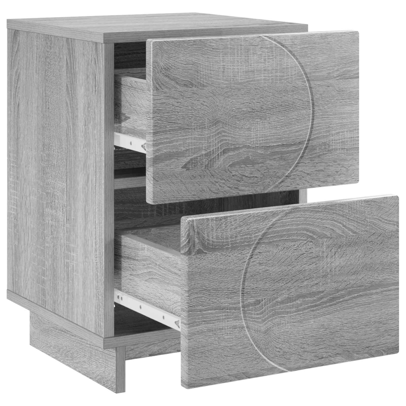 Κομοδίνο 2 τεμ. Γκρι Sonoma 33,5 x 34,5 x 50 εκ - Pakobazaar