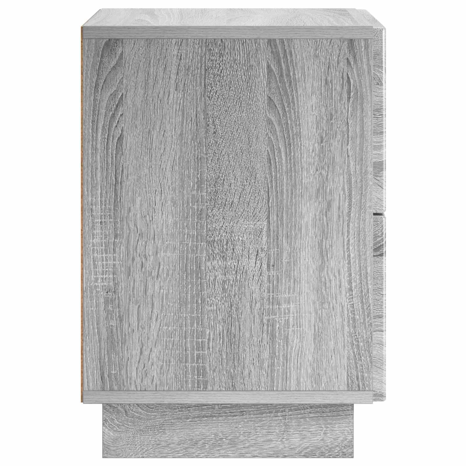 Κομοδίνο 2 τεμ. Γκρι Sonoma 33,5 x 34,5 x 50 εκ - Pakobazaar