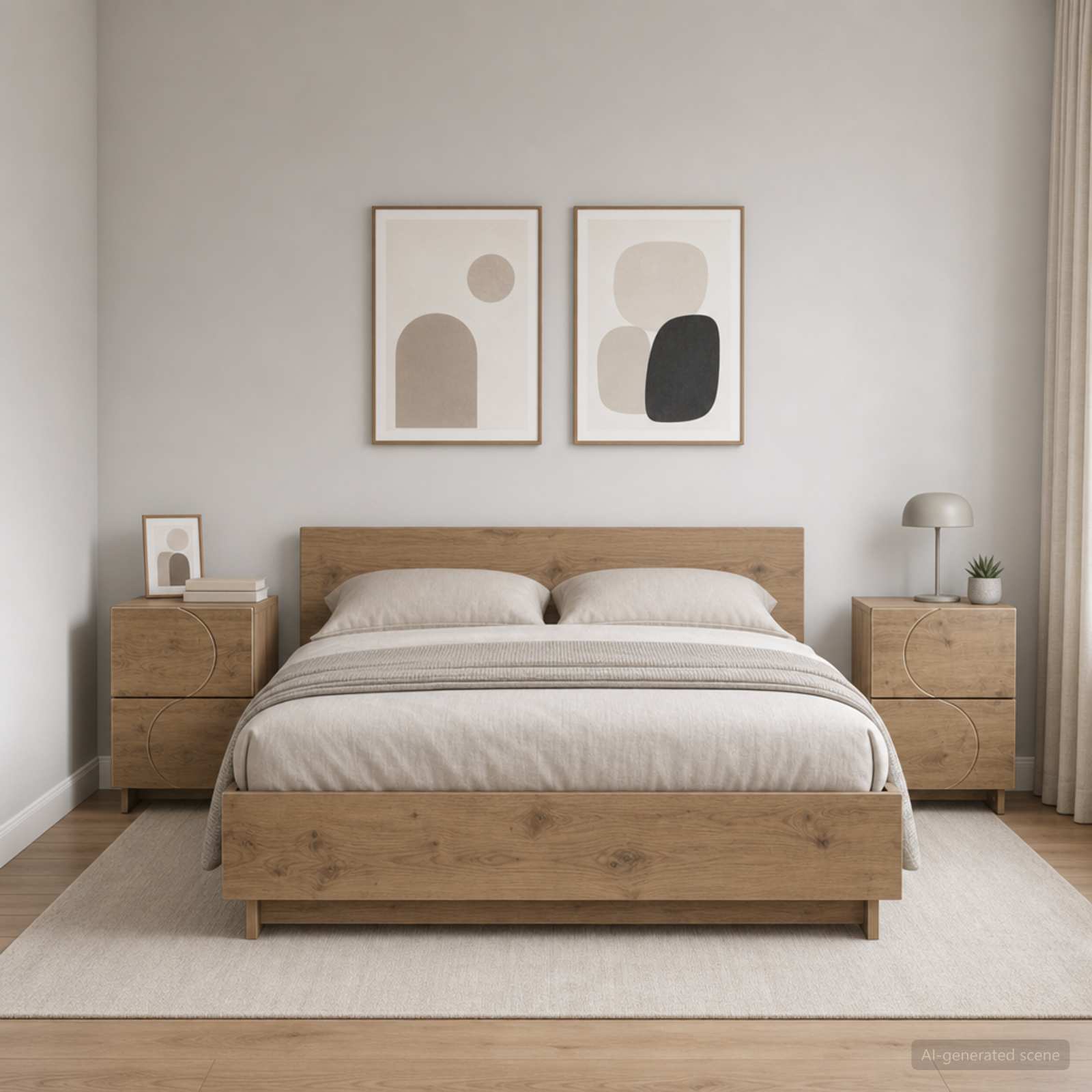 Κομοδίνο 2 τεμ. Artisan Δρυς 33,5 x 34,5 x 50 εκ - Pakobazaar