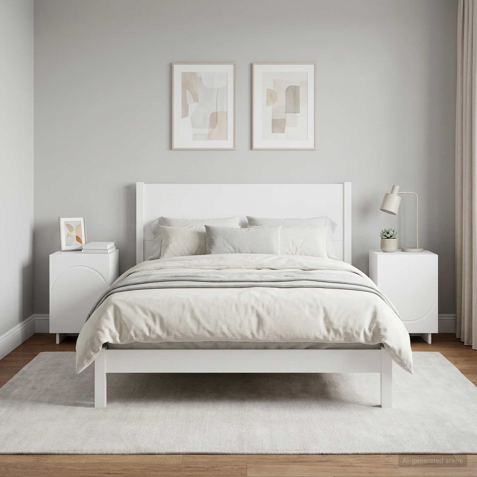 Κομοδίνο 2 pcs Λευκό 33,5 x 34,5 x 50 εκ Επεξεργασμένο Ξύλο - Pakobazaar
