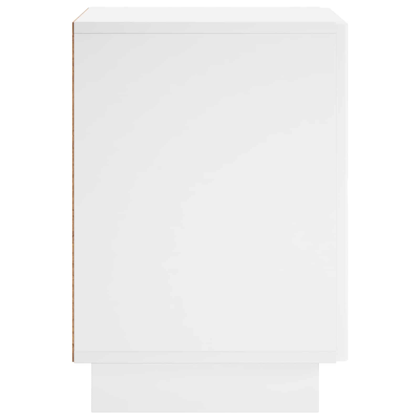 Κομοδίνο 2 pcs Λευκό 33,5 x 34,5 x 50 εκ Επεξεργασμένο Ξύλο - Pakobazaar