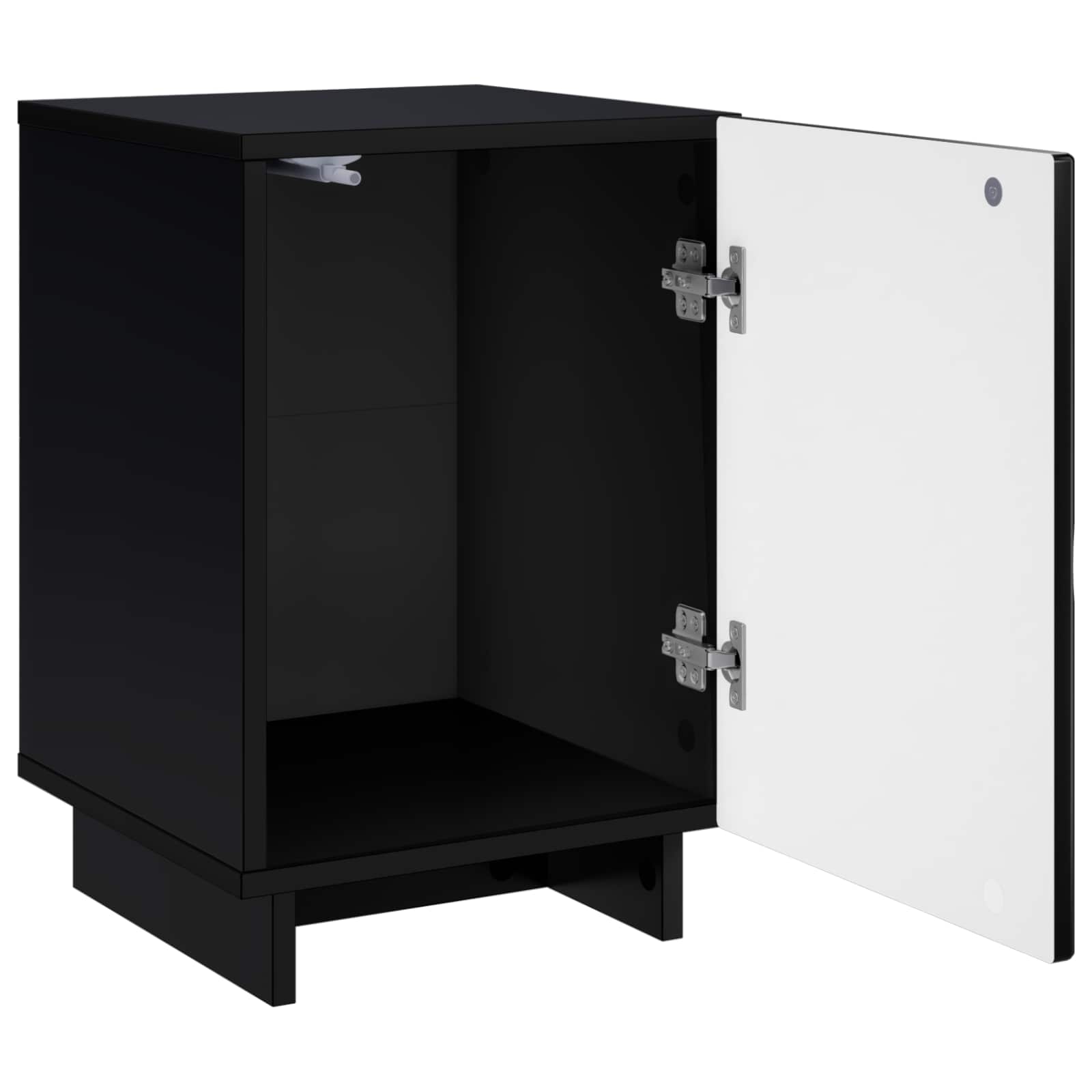 Κομοδίνο 2 pcs Μαύρο 33,5 x 34,5 x 50 εκ Επεξεργασμένο Ξύλο