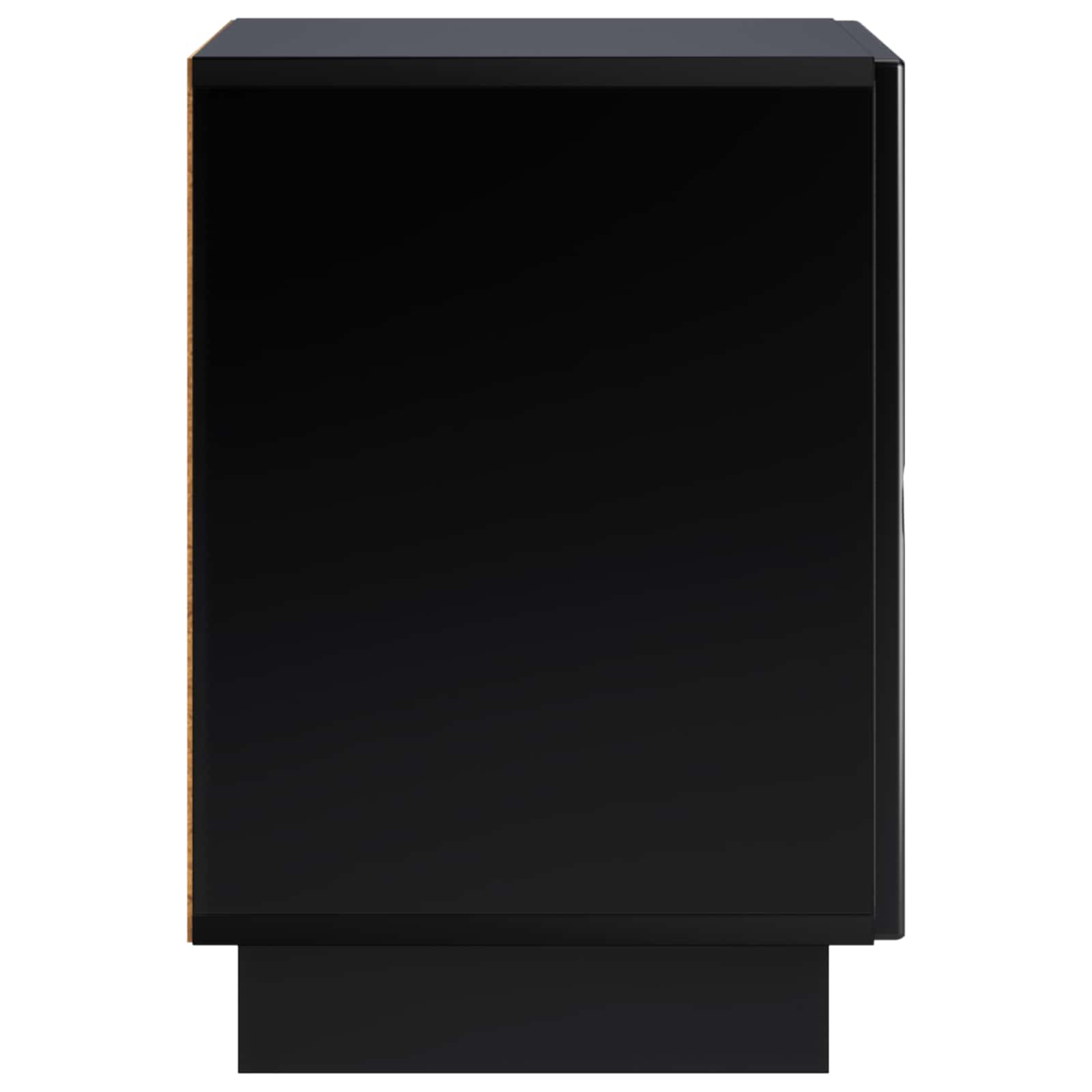 Κομοδίνο 2 pcs Μαύρο 33,5 x 34,5 x 50 εκ Επεξεργασμένο Ξύλο