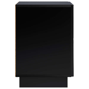 Κομοδίνο 2 pcs Μαύρο 33,5 x 34,5 x 50 εκ Επεξεργασμένο Ξύλο