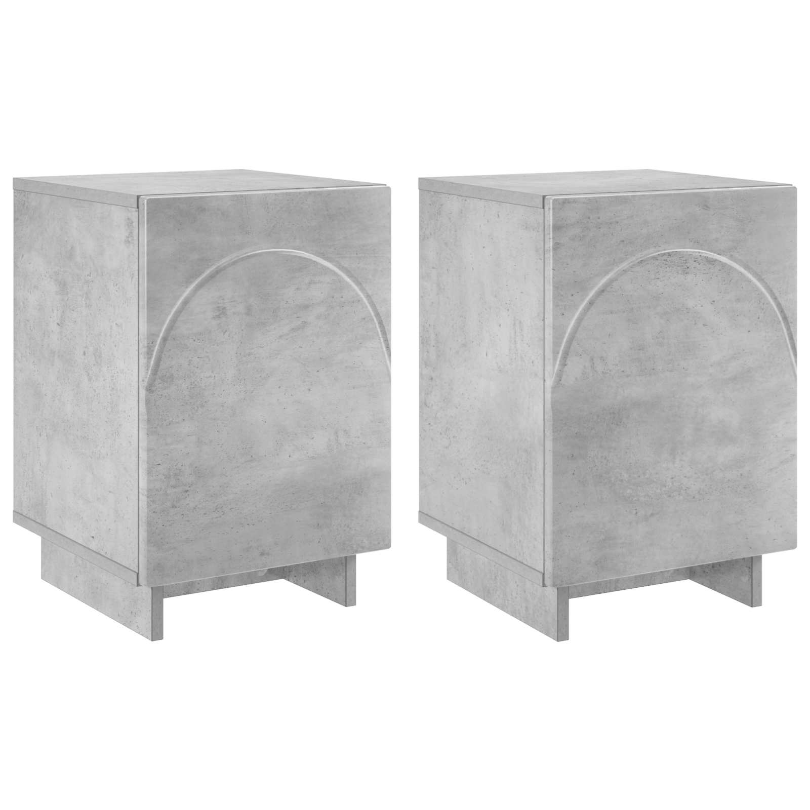 Κομοδίνο 2 pcs Γκρι Σκυροδέματος 33,5 x 34,5 x 50 εκ - Pakobazaar
