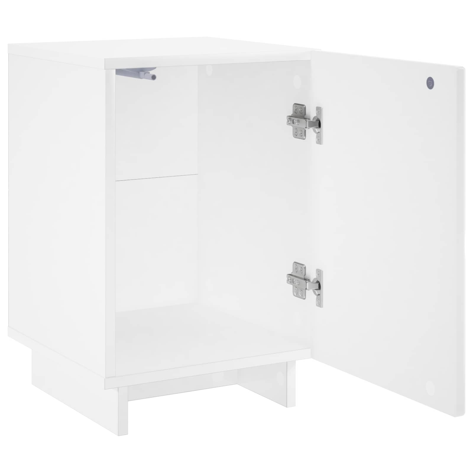 Κομοδίνο Γυαλιστερό Λευκό 33,5 x 34,5 x 50 εκ
