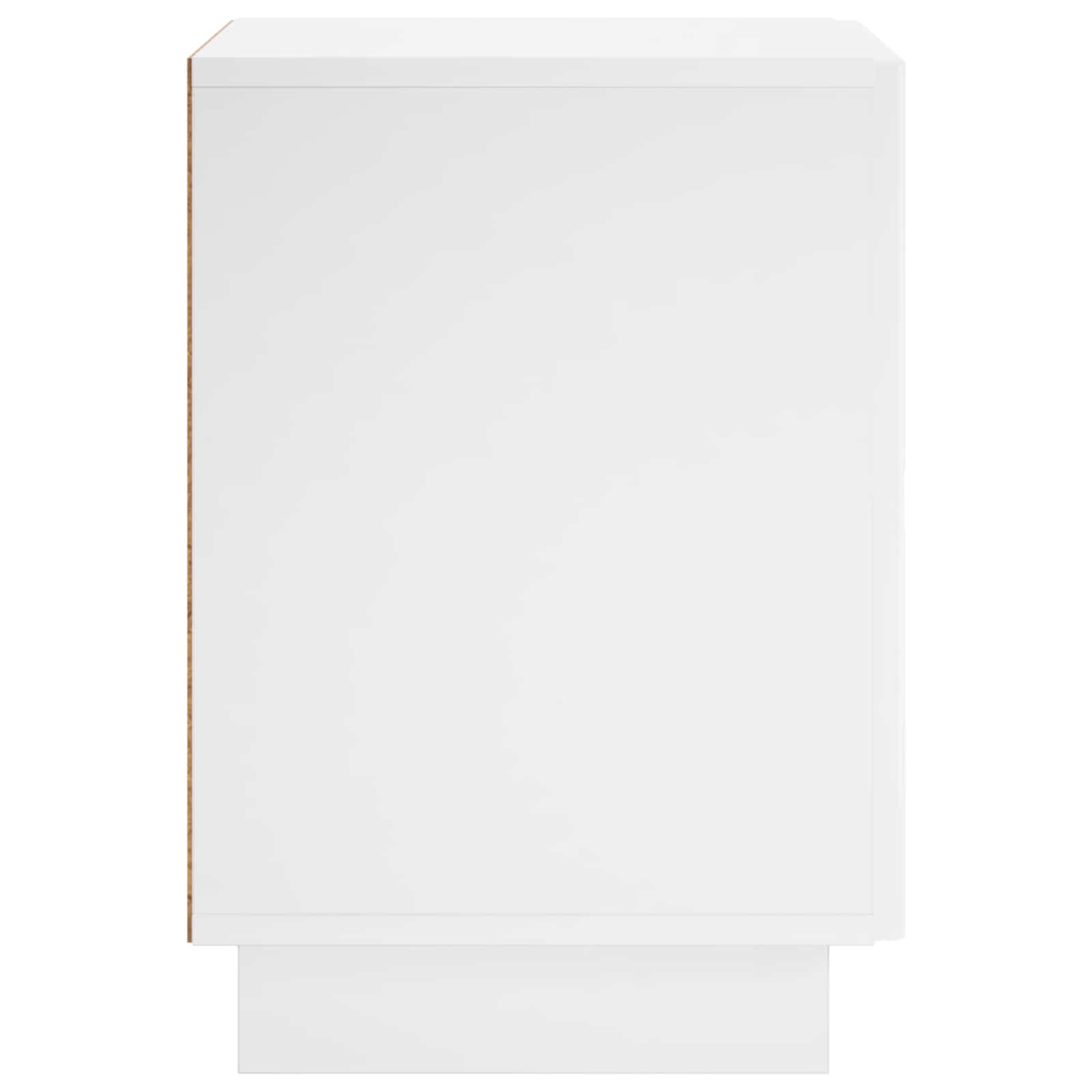 Κομοδίνο Γυαλιστερό Λευκό 33,5 x 34,5 x 50 εκ
