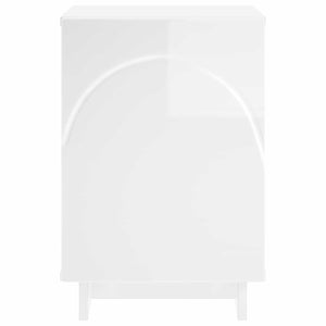 Κομοδίνο 2 pcs Γυαλιστερό Λευκό 33,5 x 34,5 x 50 εκ - Pakobazaar