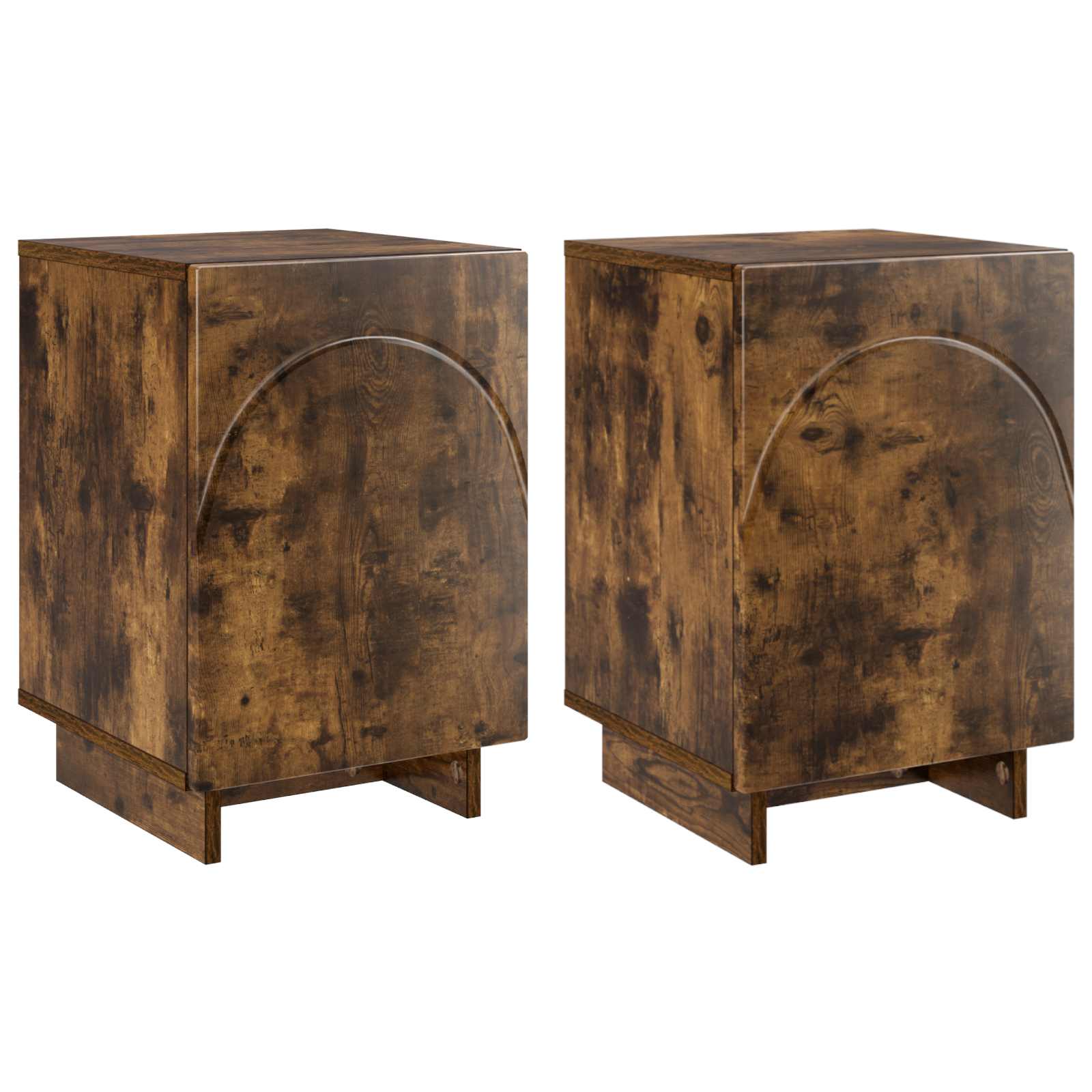 Κομοδίνο 2 pcs Καπνισμένο Ξύλο Δρυός 33,5 x 34,5 x 50 εκ - Pakobazaar