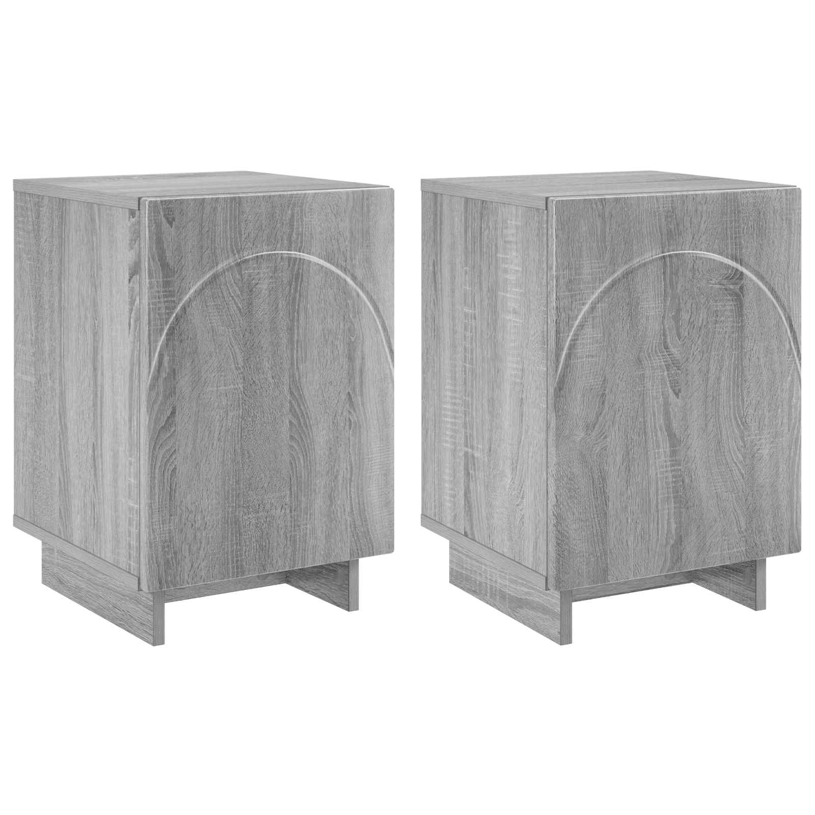 Κομοδίνο 2 pcs Γκρι Sonoma 33,5 x 34,5 x 50 εκ - Pakobazaar