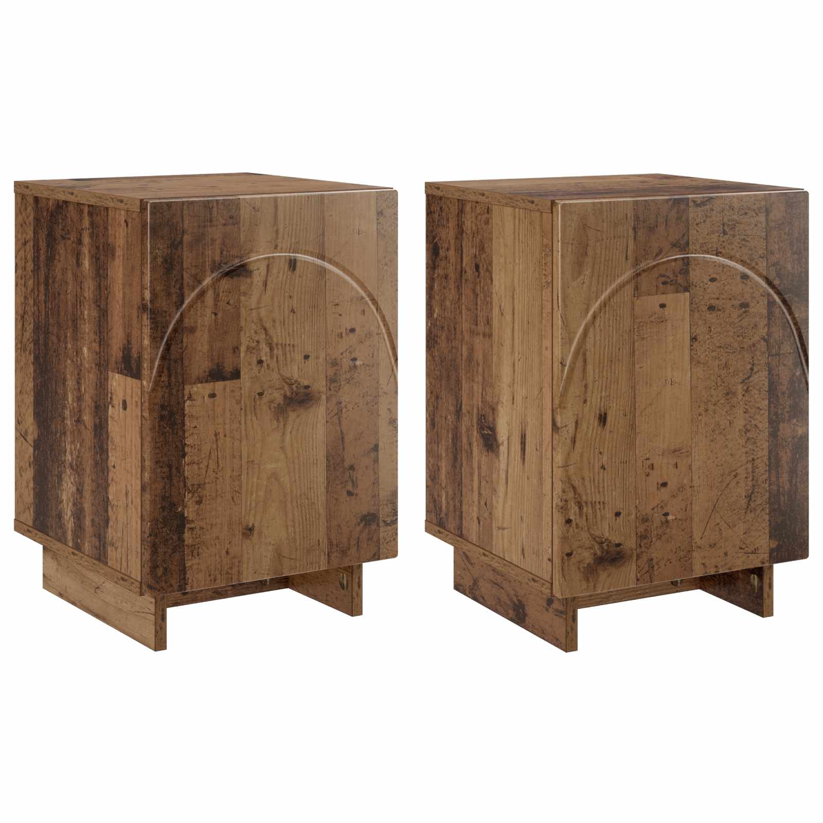 Κομοδίνο 2 pcs Παλαιωμένο ξύλο 33,5 x 34,5 x 50 εκ - Pakobazaar