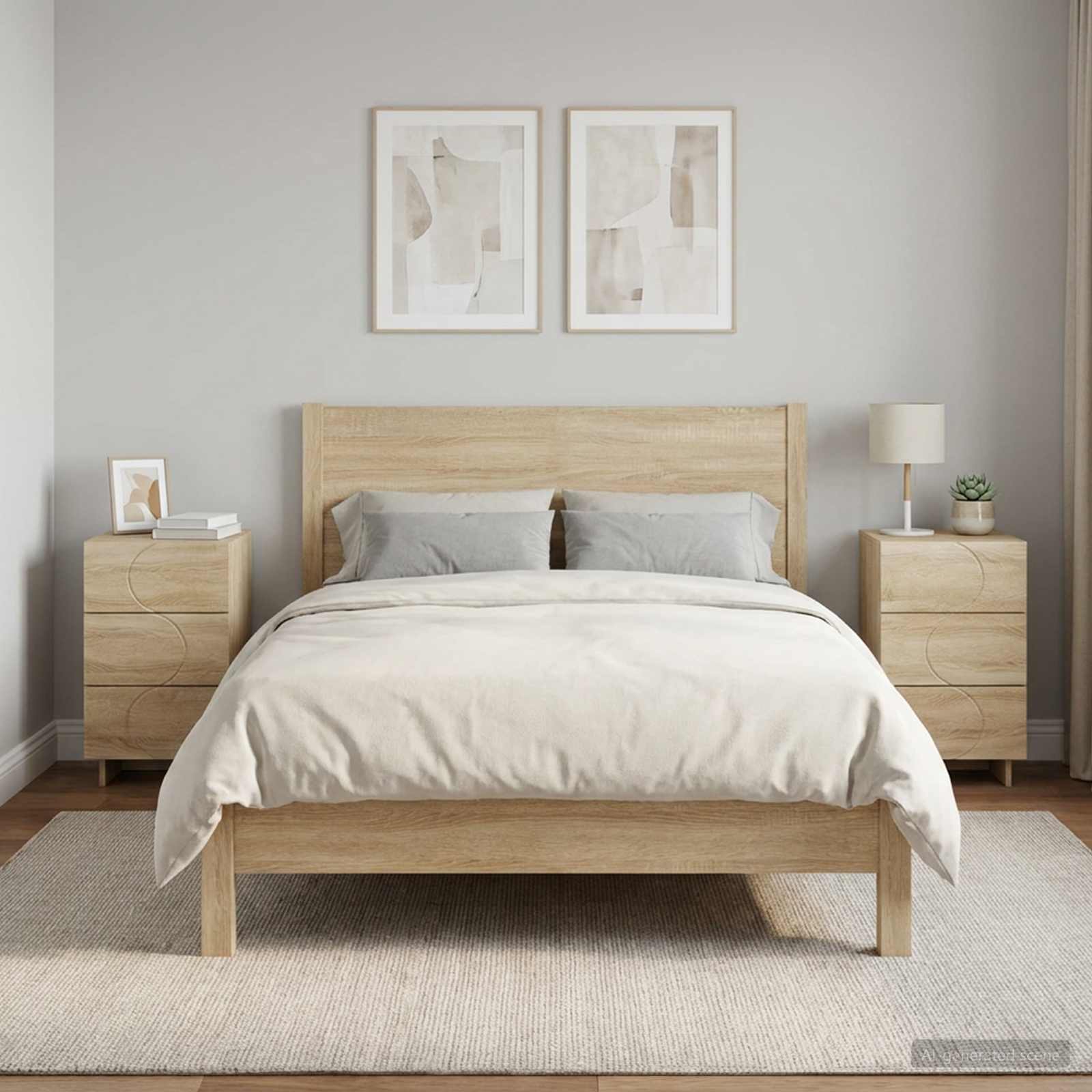 Κομοδίνο 2 pcs Sonoma Δρυς 33,5 x 34,5 x 60 εκ. - Pakobazaar