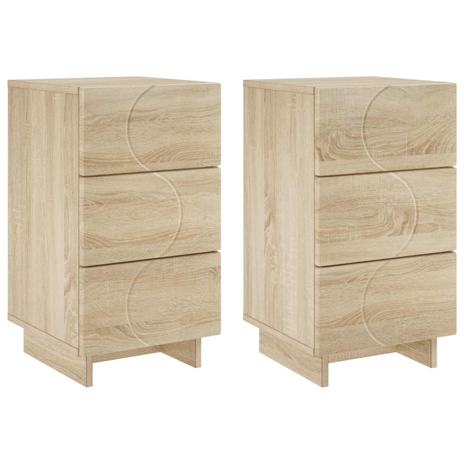 Κομοδίνο 2 pcs Sonoma Δρυς 33,5 x 34,5 x 60 εκ. - Pakobazaar