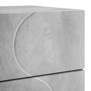 Κομοδίνο Γκρι Σκυροδέματος 33,5 x 34,5 x 60 εκ. - Pakobazaar