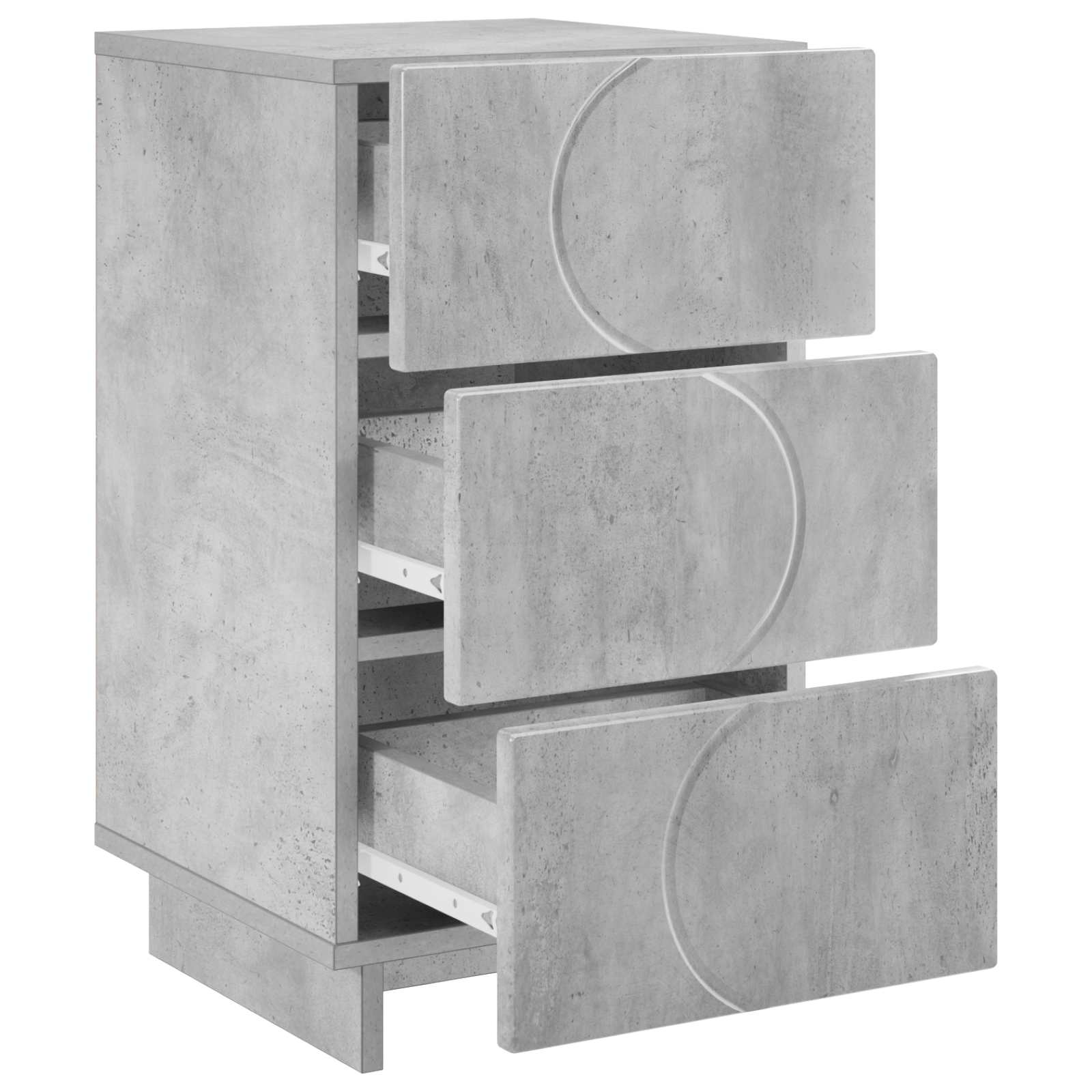 Κομοδίνο 2 pcs Γκρι Σκυροδέματος 33,5 x 34,5 x 60 εκ.