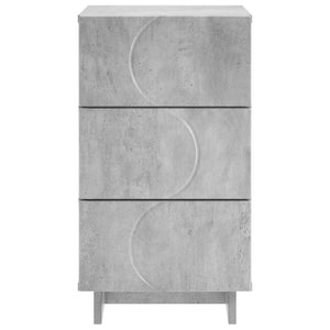 Κομοδίνο 2 pcs Γκρι Σκυροδέματος 33,5 x 34,5 x 60 εκ.