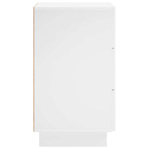 Κομοδίνο 2 pcs Γυαλιστερό Λευκό 33,5 x 34,5 x 60 εκ. - Pakobazaar