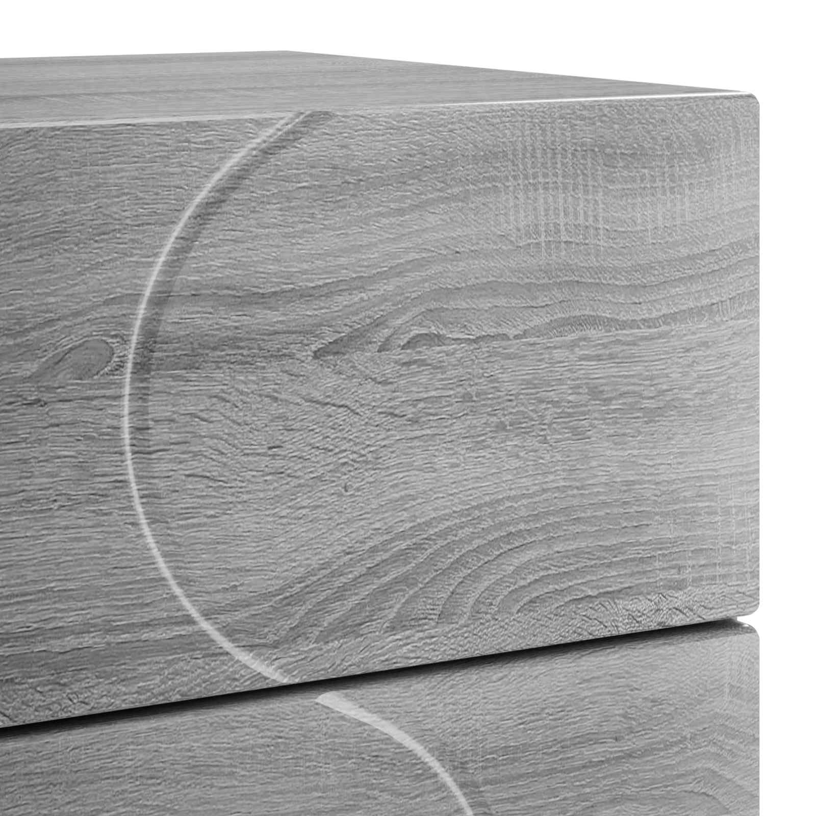 Κομοδίνο 2 pcs Γκρι Sonoma 33,5 x 34,5 x 60 εκ. - Pakobazaar