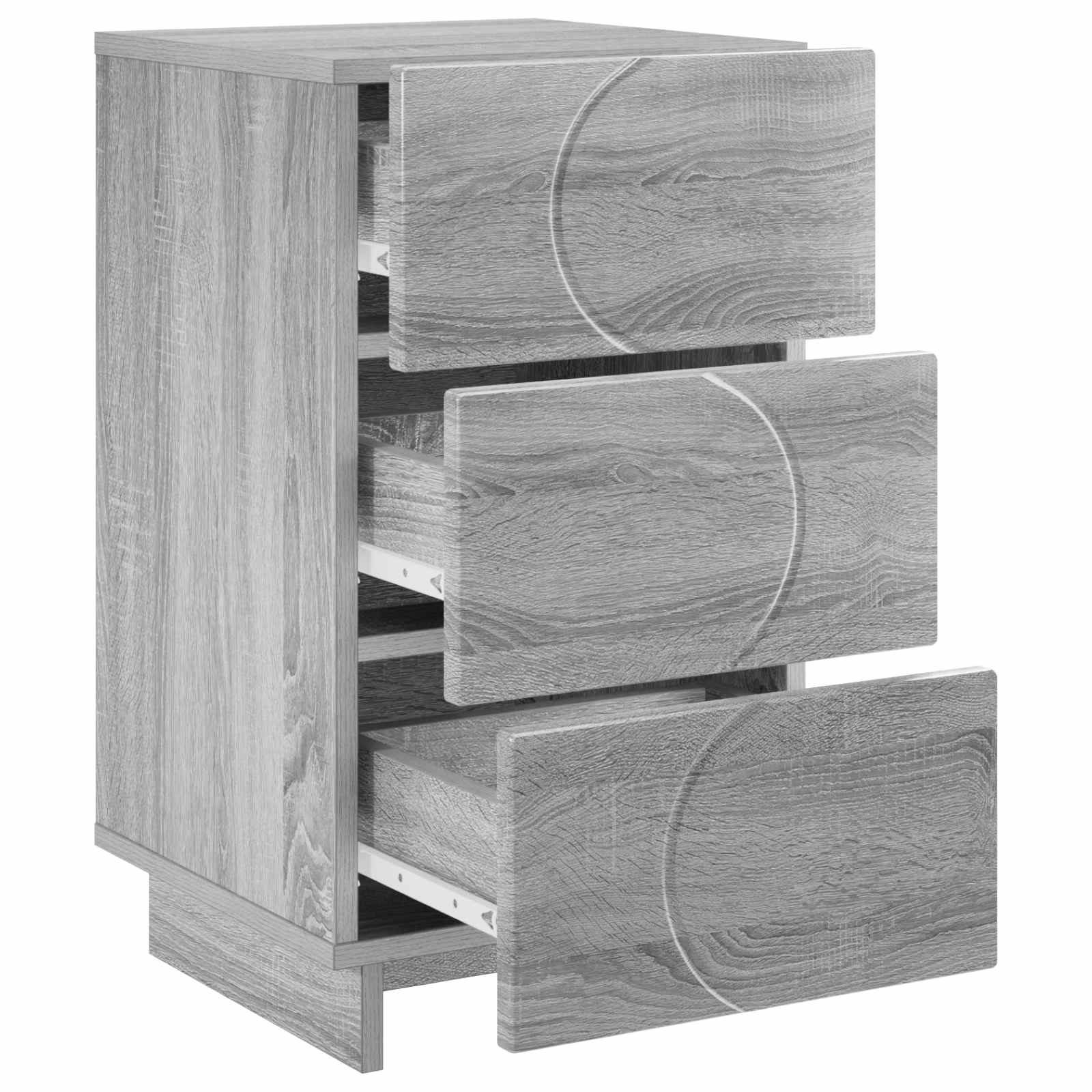 Κομοδίνο 2 pcs Γκρι Sonoma 33,5 x 34,5 x 60 εκ. - Pakobazaar