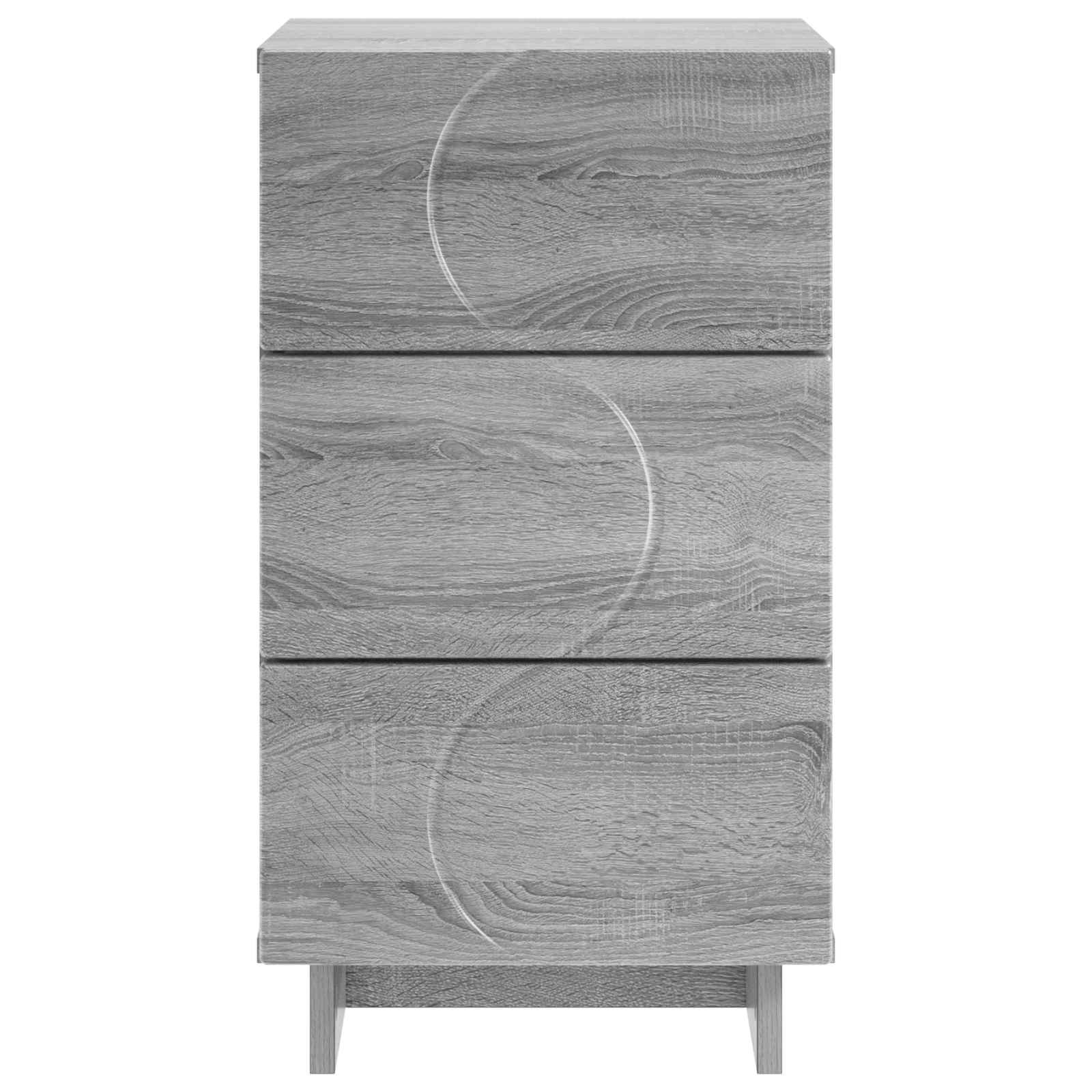 Κομοδίνο 2 pcs Γκρι Sonoma 33,5 x 34,5 x 60 εκ. - Pakobazaar