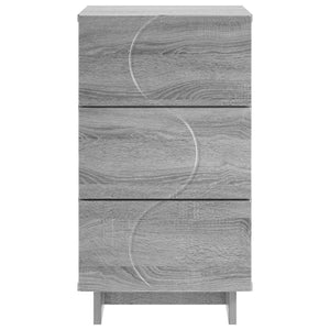 Κομοδίνο 2 pcs Γκρι Sonoma 33,5 x 34,5 x 60 εκ. - Pakobazaar