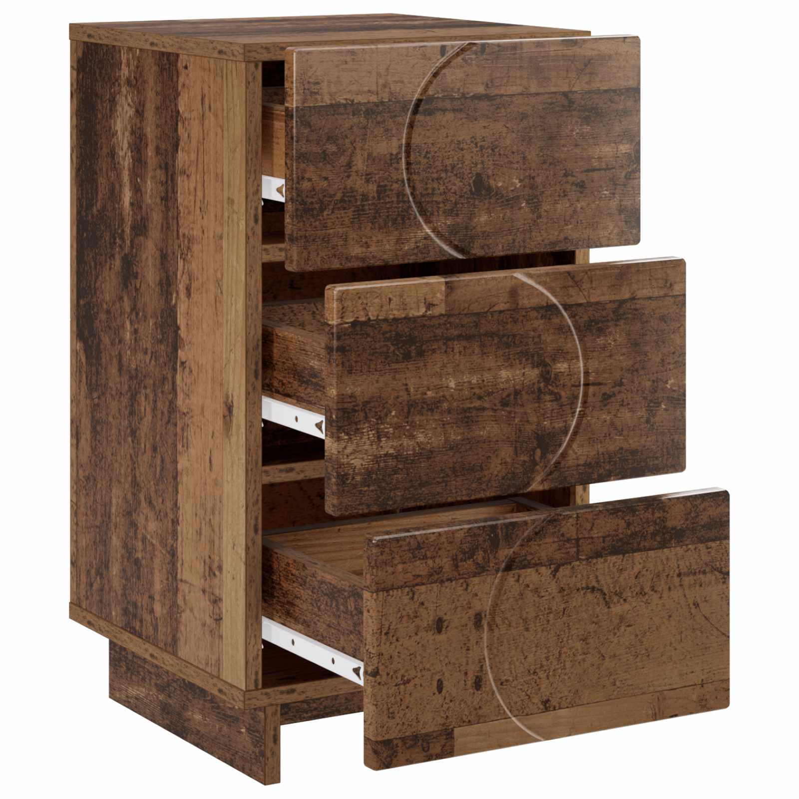 Κομοδίνο 2 pcs Παλαιωμένο ξύλο 33,5 x 34,5 x 60 εκ. - Pakobazaar
