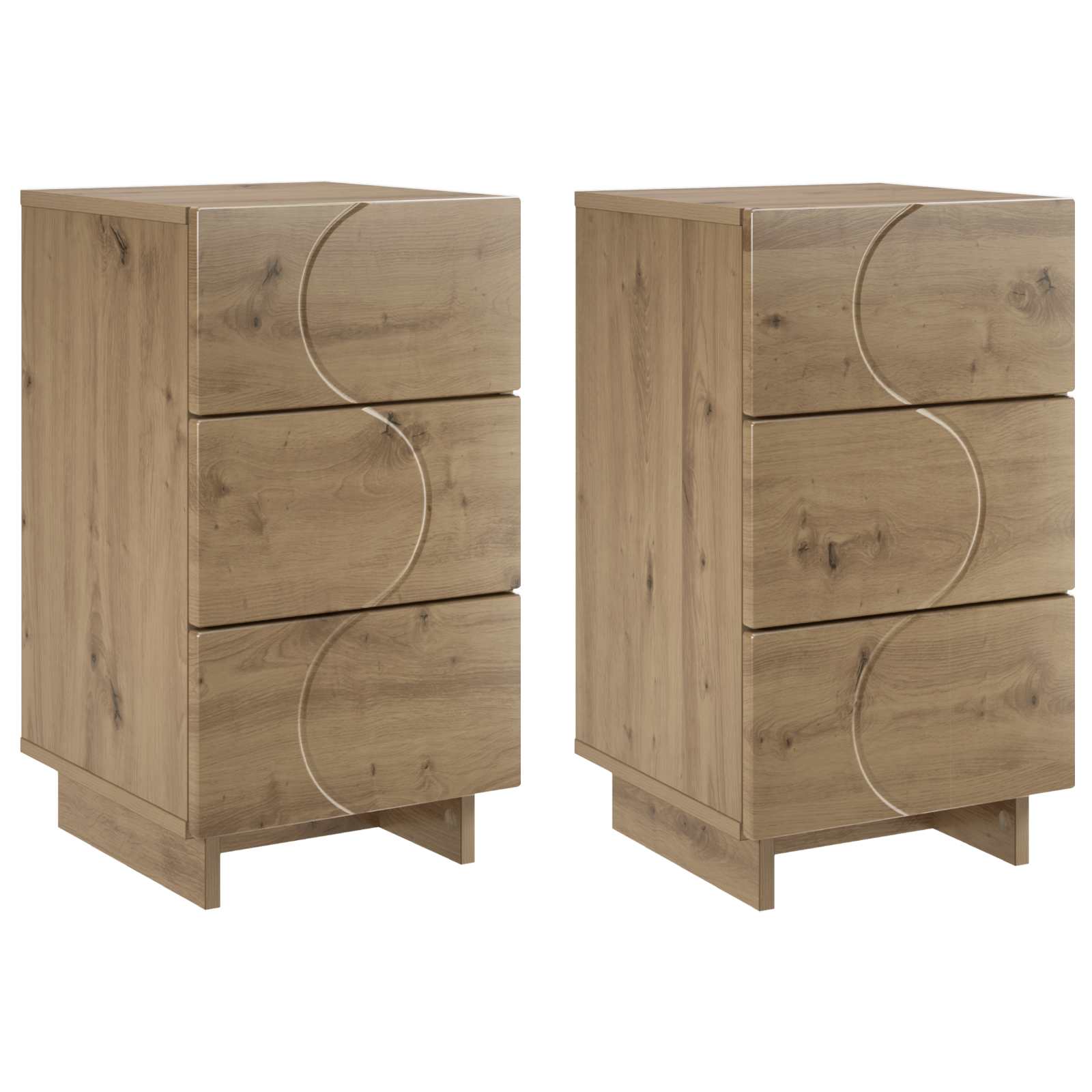 Κομοδίνο 2 pcs Artisan Δρυς 33,5 x 34,5 x 60 εκ. - Pakobazaar