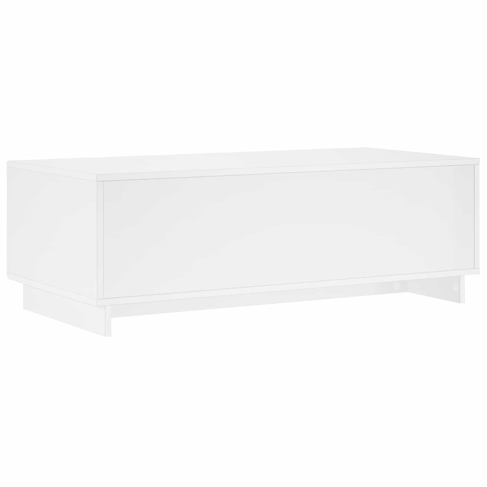 Τραπεζάκι σαλονιού Γυαλιστερό Λευκό 102 x 50,5 x 35 εκ - Pakobazaar