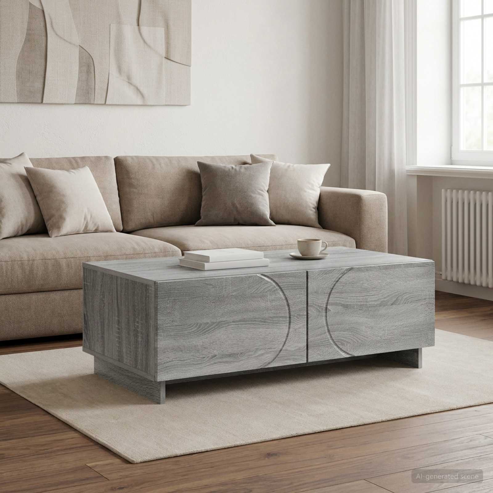 Τραπεζάκι σαλονιού Γκρι Sonoma 102 x 50,5 x 35 εκ - Pakobazaar
